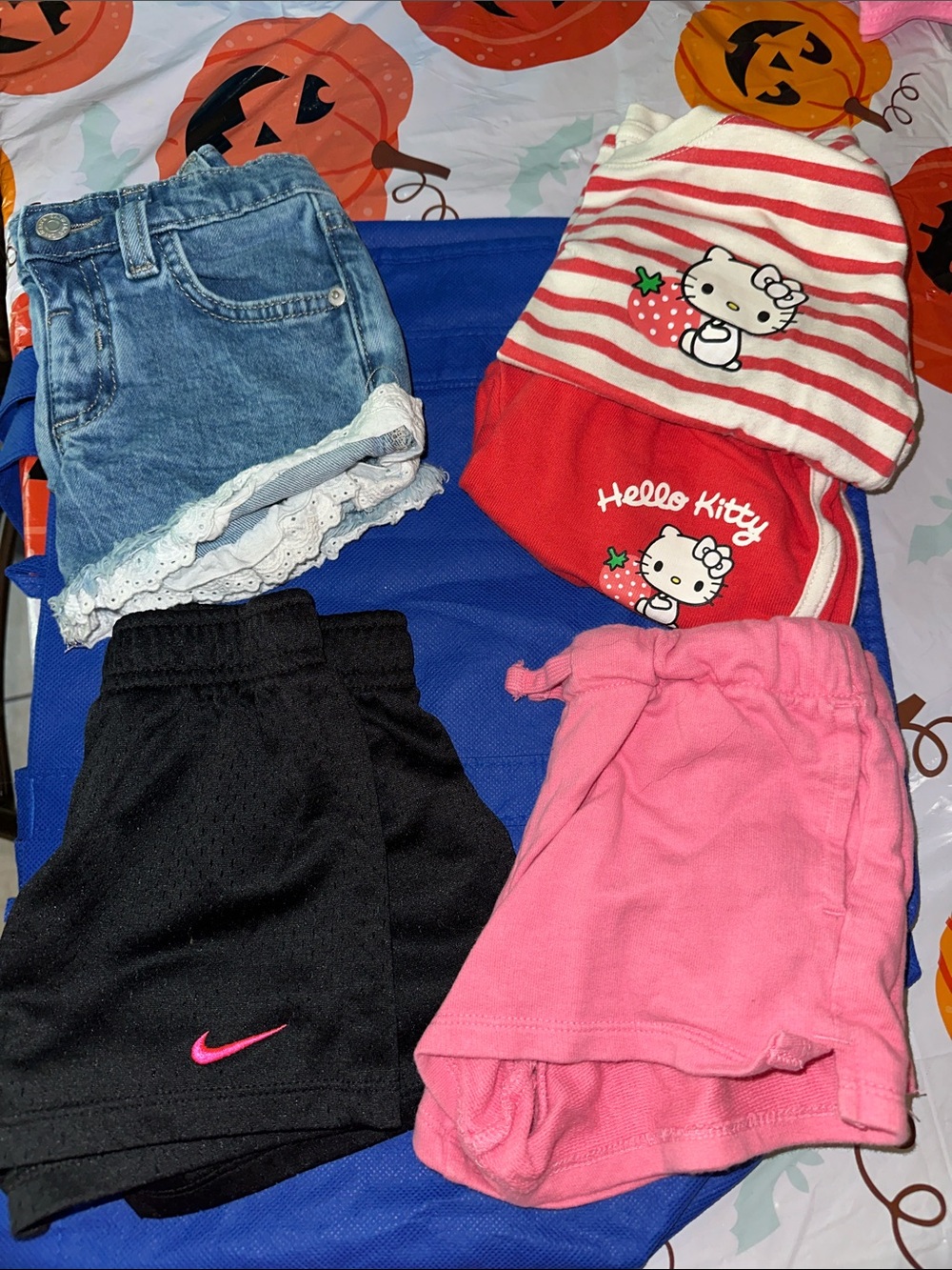 Nike Black Shorts with Pink Swoosh - Girls